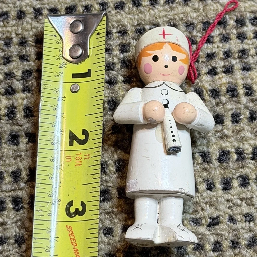 Hand painted wooden Nurse Figurine Ornament Graduation